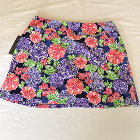 IBKUL Larisa Golf Skort size XL Floral Navy NWT - Picture 1 of 8